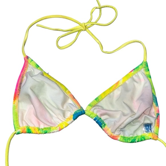 Vintage Y Ki Ki Heat Neon String Bikini Top size B - Picture 5 of 7